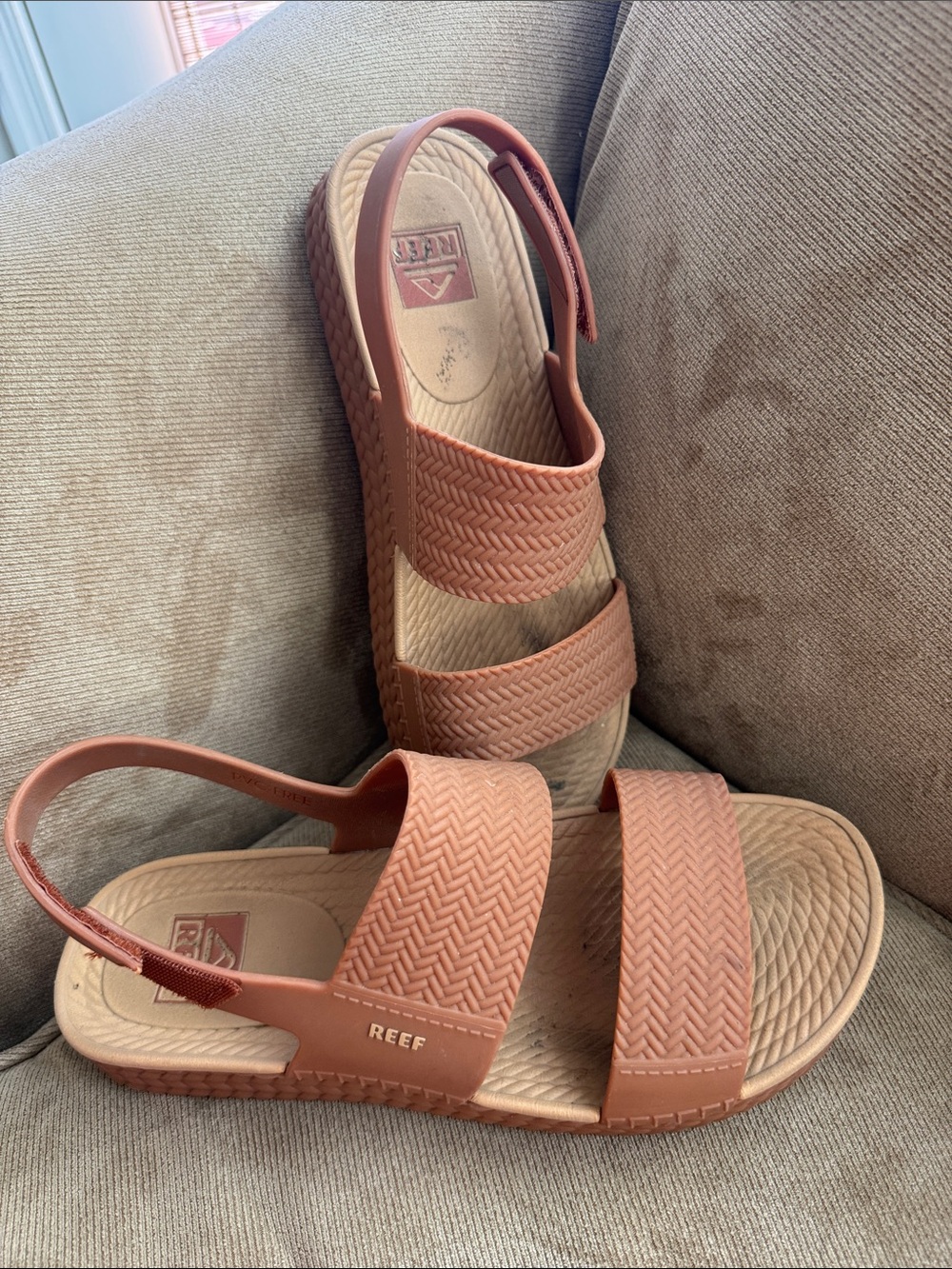 Reef Women's Rust/Brown Double-Strap Slingback Sandals - Picture 1 of 5